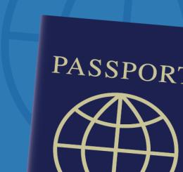 dark blue passport book