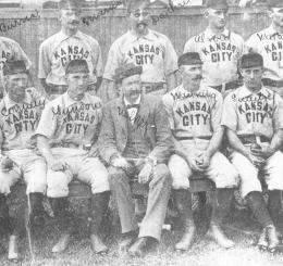 photograph of starting players for the Kansas City Cowboys