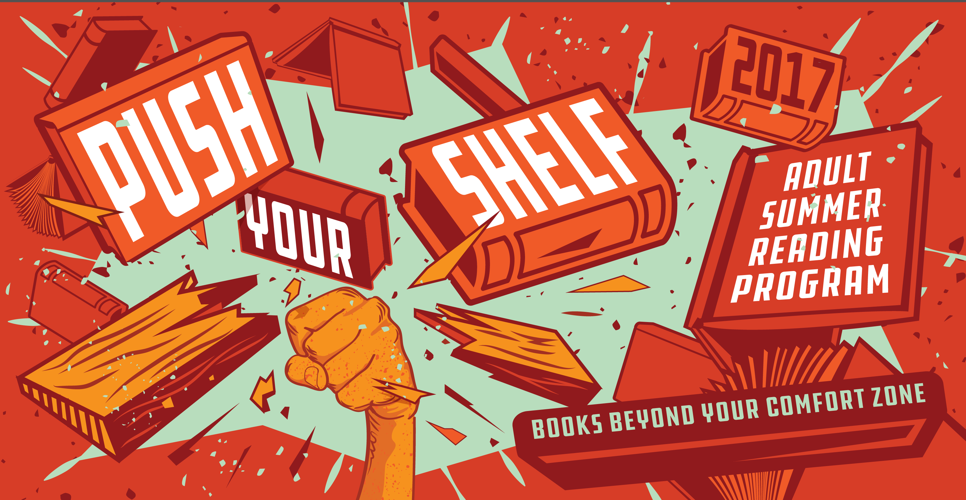 'Push Your Shelf' on books being punched