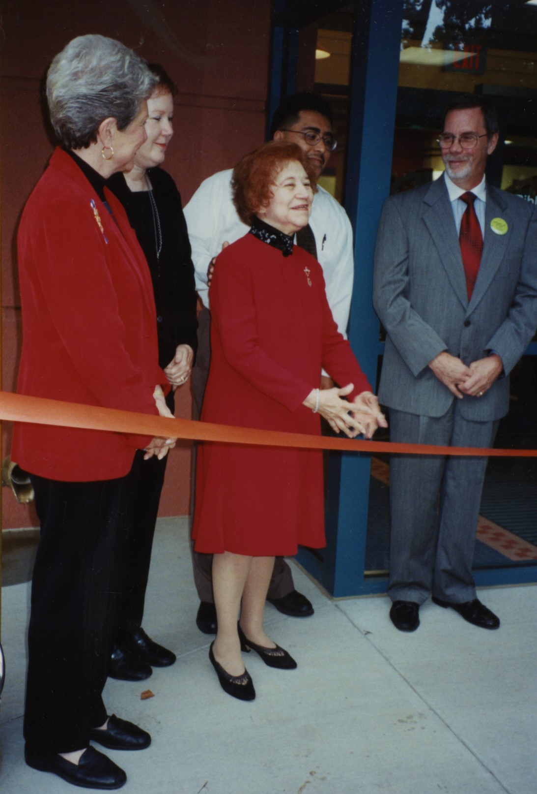 Ruiz at the 2001 opening of the Library branch that bears her name