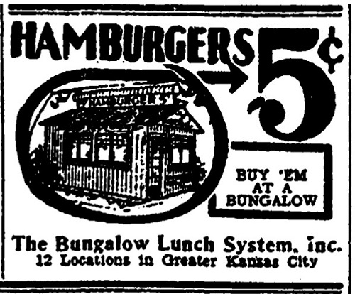 newspaper clipping of hamburger ad
