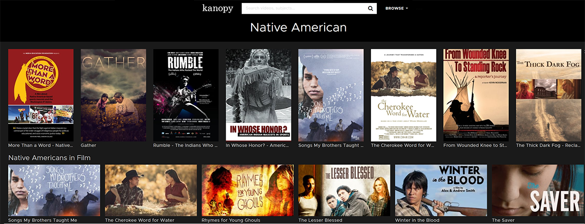 Kanopy Native American Films