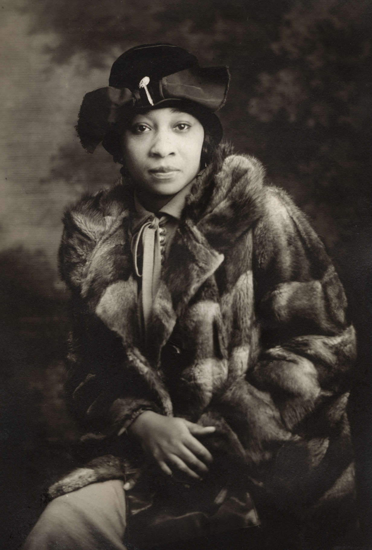 portrait of woman in fur and hat