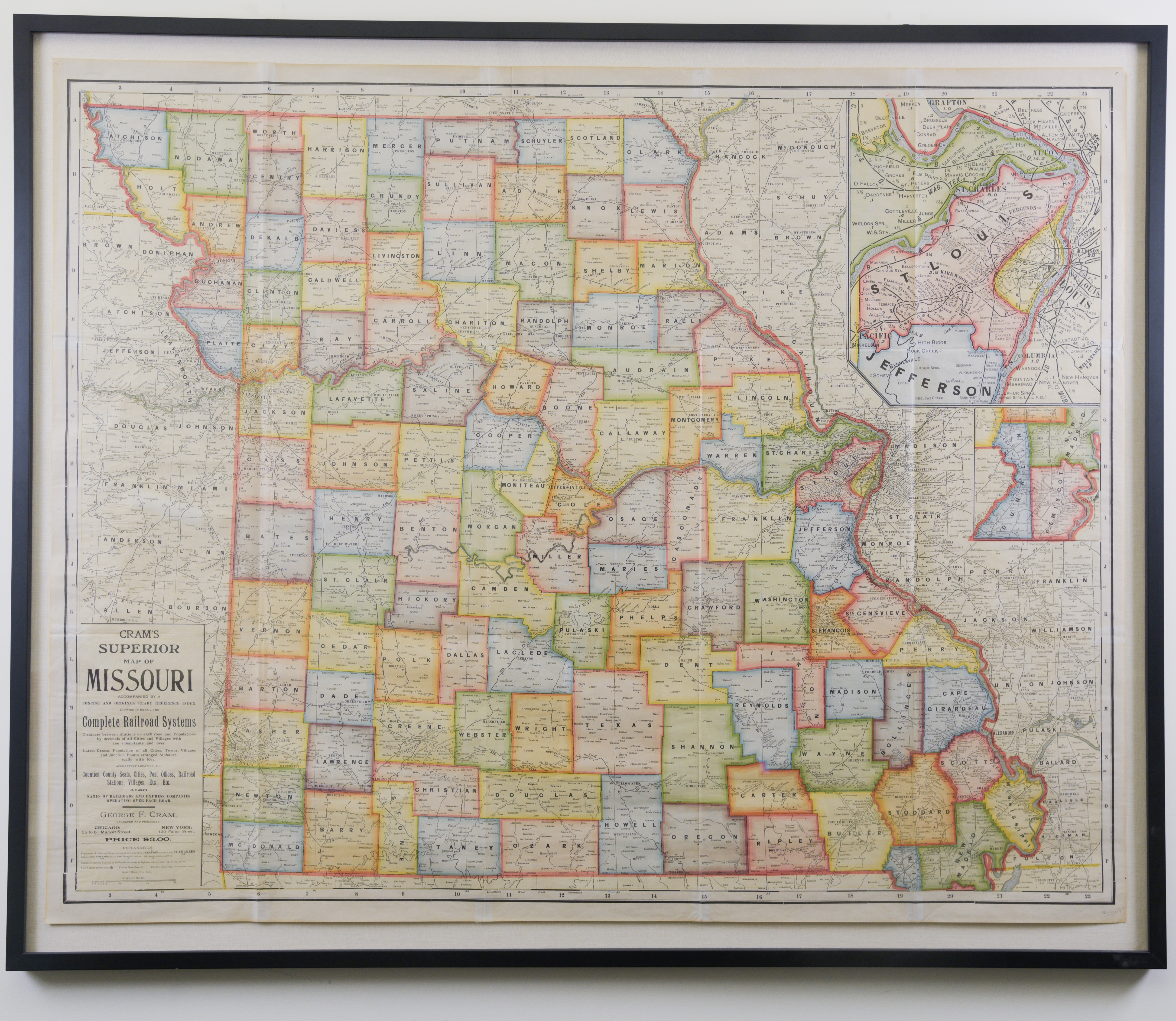 Cram S Superior Map Of Missouri Kansas City Public Library