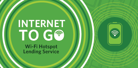 'Internet to Go' on green background with circles
