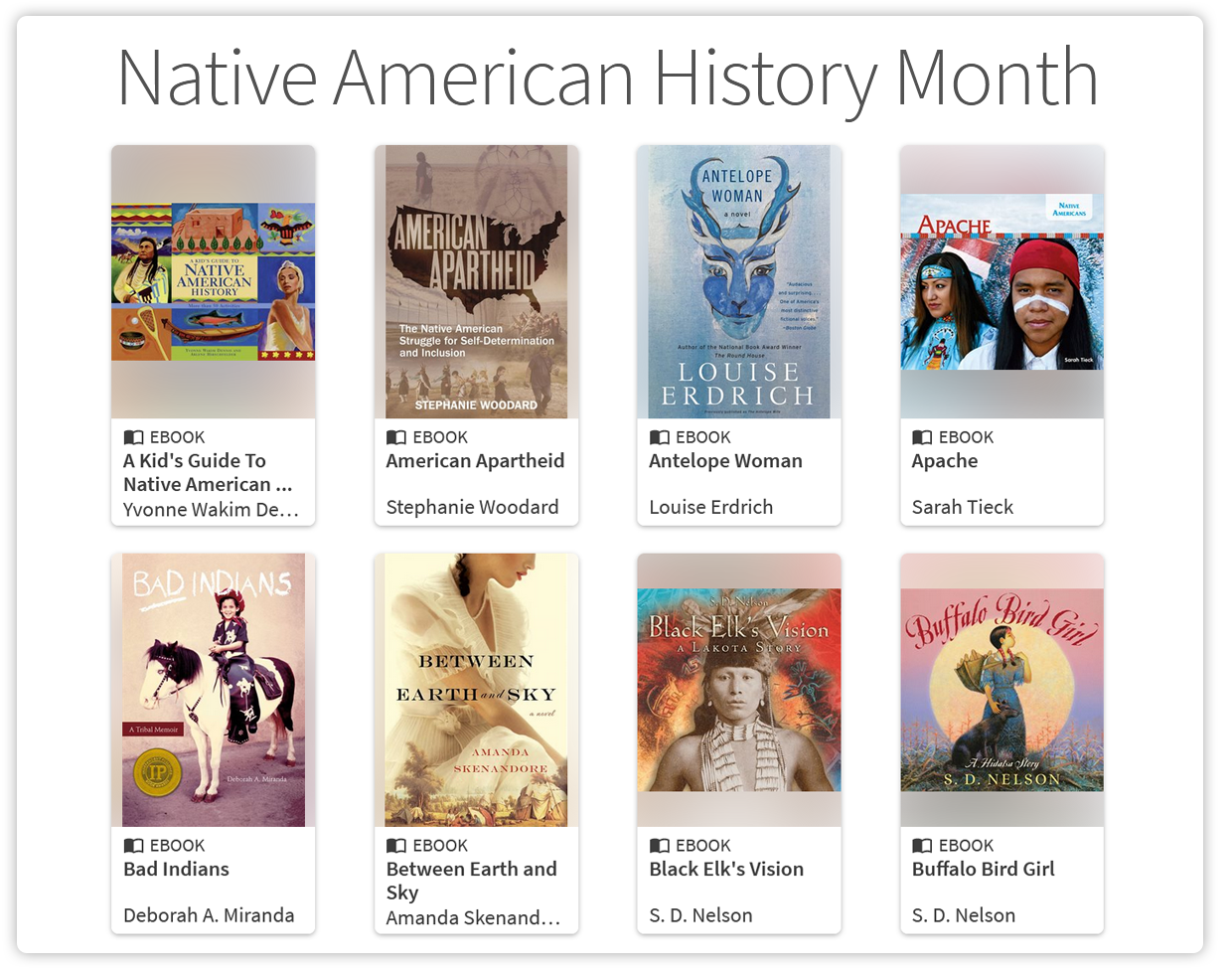 Hoopla Native American eBooks