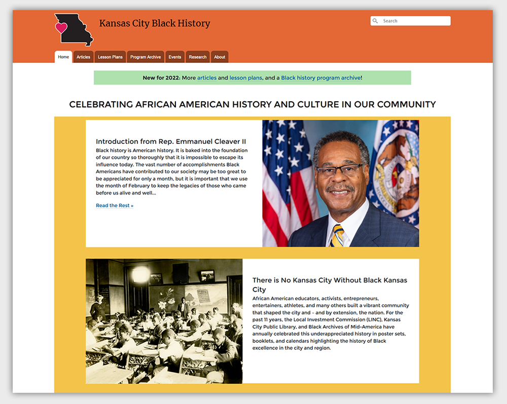 Kansas City Black History website