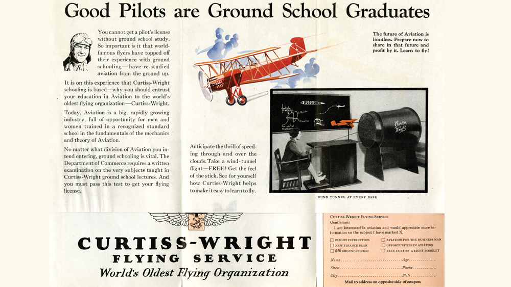 Digital 1930 'learn to Fly Curtiss-wright Flying Service 