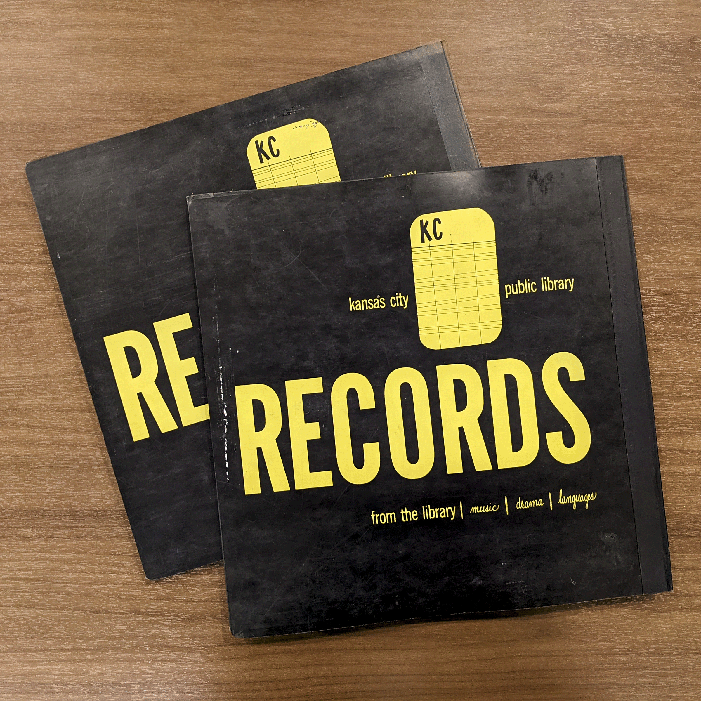 musical records in black cardboard sleeve