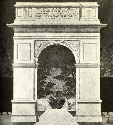 Rosedale Memorial Arch drawing
