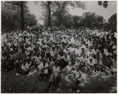 Black Kansas Citians at a Swope Park Shelter