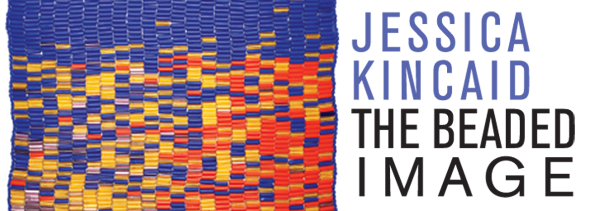 The Library’s latest exhibit commemorating the 20th anniversary of the Charlotte Street Foundation features the work of Kansas City-area artist Jessica Kincaid – best known for her visionary and surreal imagery, scenes of nature, and abstract compositions in beaded tapestries.