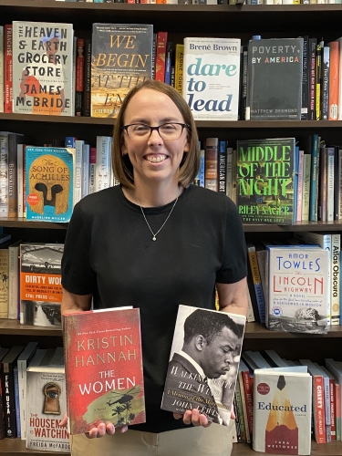 Abby Yellman with two books