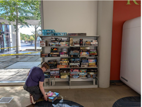 Board games at the Plaza Library.