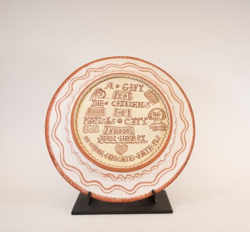 Commemorative Plate for then 9th & Locust Library, back