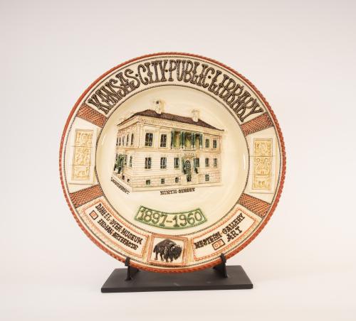 Commemorative Plate for then 9th & Locust Library