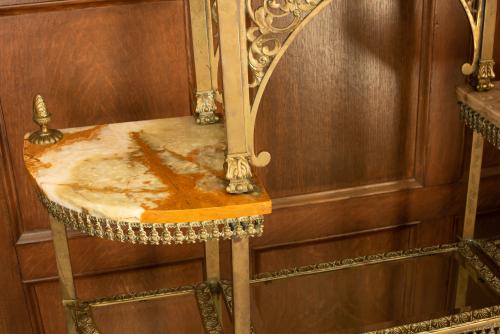 Etagere, marble detail