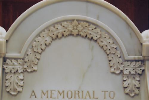 James M Greenwood  Memorial Chair detail
