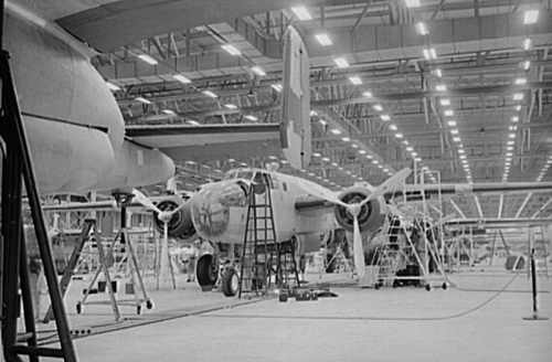 North American Aviation B-25 bomber production plant in Kansas City, Kansas.