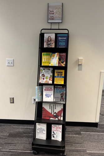 New Year, New You display in 3N at the Central Library