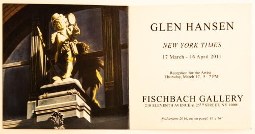 Glen Hansen "New York Times" booklet from 2011 Fishbach Gallery Exhibit, inside