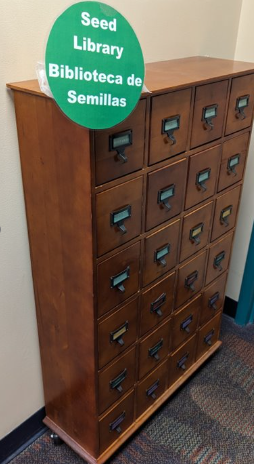 Original card catalog for the Seed Library at Ruiz Branch