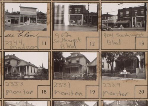 A close-up view of a 1940 Jackson County tax assessment folder.