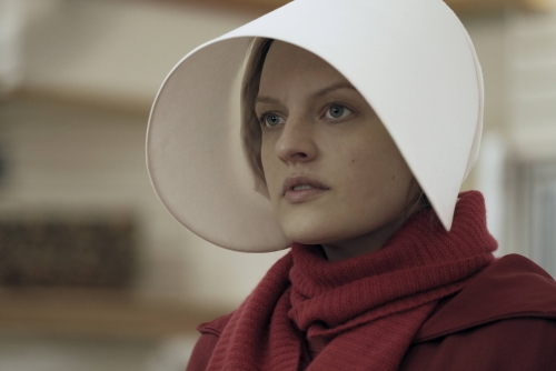 Elisabeth Moss in The Handmaid's Tale.