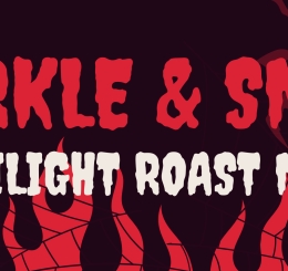 flames, spiderwebs, and bats