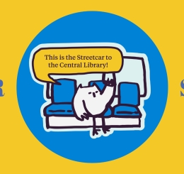 illustration of owl on streetcar