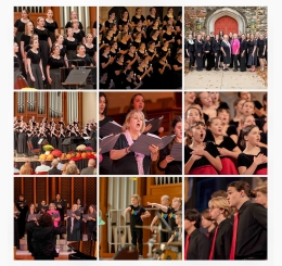 9 photos of choir in grid