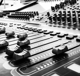 sound board in black and white
