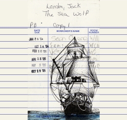 checkout card with illustration of ship in water