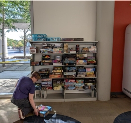 Board games at the Plaza Library.