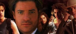 various photos of Brendan Fraser