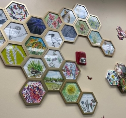 Communi-Bee Art Wall at Ruiz