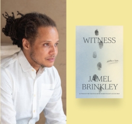 headshot of man and book cover