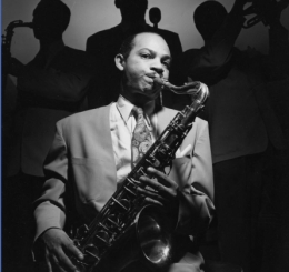 man playing saxophone