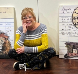 Kansas City artist Heidi Pitre's vintage library checkout card series was sparked during an art residency in Navasota, Texas. While the audience for her art is still growing, her supply of cards is dwindling as libraries shred or discard more of them over time.