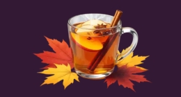 graphic illustration of hot cider in mug