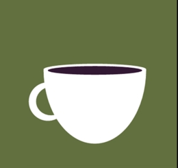 flat graphic of coffee cup