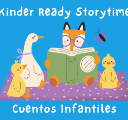 illustration of goose, fox, and ducks reading a book