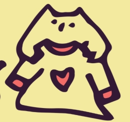 illustrated owl with sweater, yarn, and knitting needles