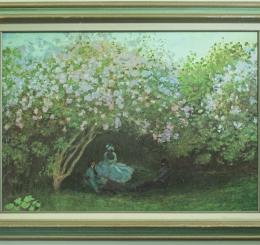 Reproduction of Monet's The Rest Under Lilacs