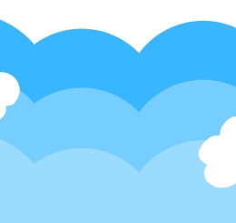 clouds and rainbow with books and art easel