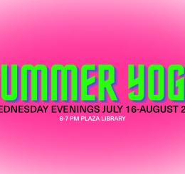 neon green text over bright pink fading circle