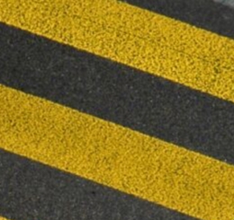 yellow stripes on pavement