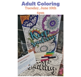 coloring page on display