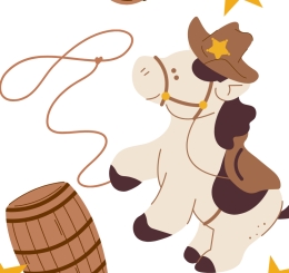 illustrations of cowboy materials