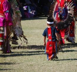 A scene from a powwow